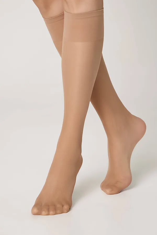 CONTE SOLO 20 (2 пары) Гольфы женские (коробка) CONTE ELEGANT, natural - фото 1