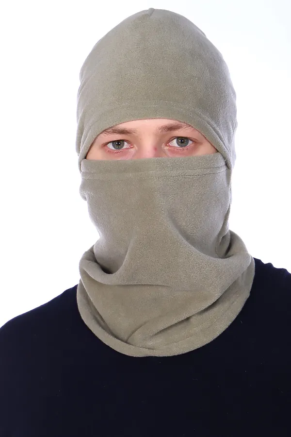 Балаклава из флиса НАТАЛИ, оливковый - фото 1
