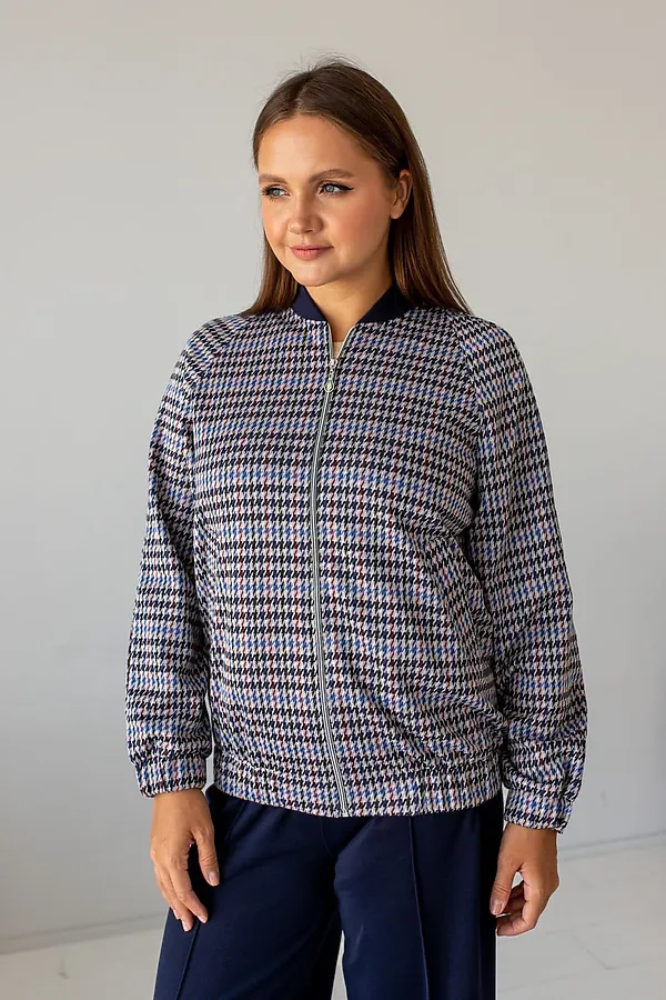 Бомбер TOOK A LOOK, черно-голубой - фото 1