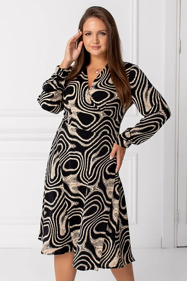 Платье TOOK A LOOK, черно-бежевый - фото 1