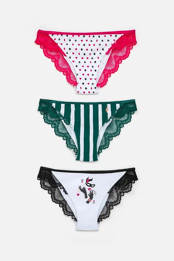 Трусы, 3 шт. INFINITY, белый принт - фото 1