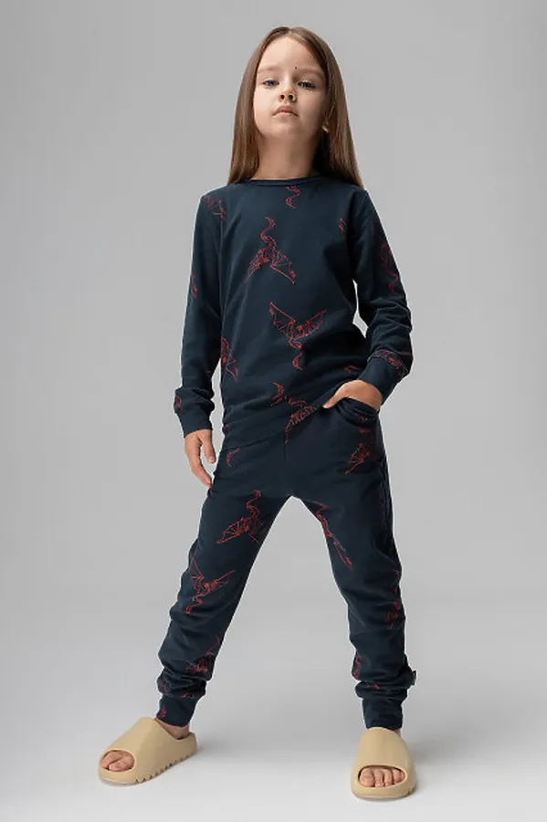 Костюм (Свитшот+Брюки) BODO, темно-синий (красный) - фото 1