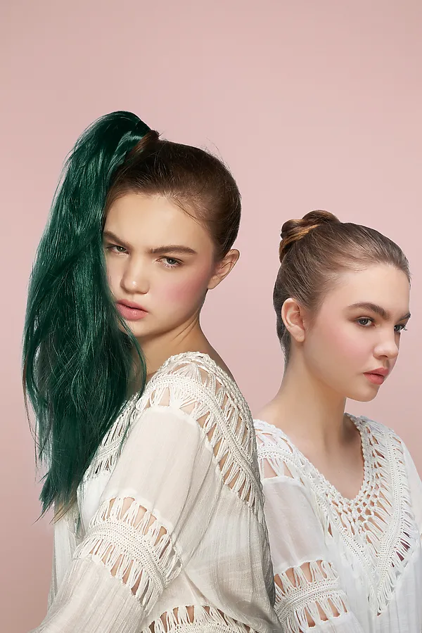 Волосы-тресс "Принцесса Аритэ" КРАСНАЯ ЖАРА, темно-зеленый - фото 1