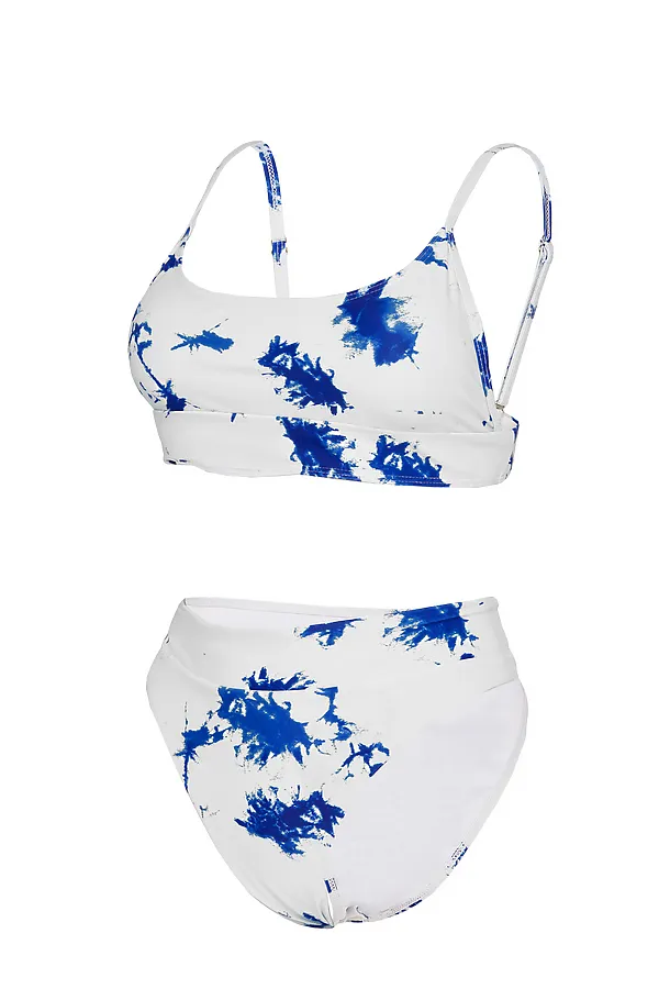 Купальник "Вода с края света" Nothing Shop, белый, синий - фото 1