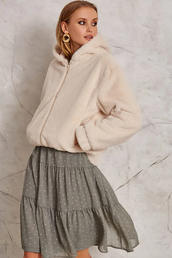 Полушубок INCITY, белый натуральный - фото 1