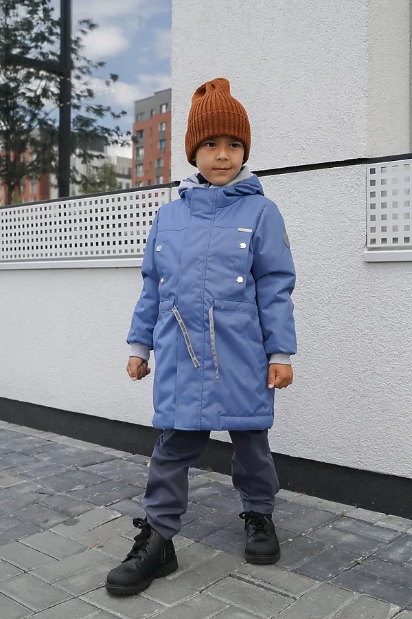 Парка 2022 демисезон деним MINIDINO, деним - фото 1