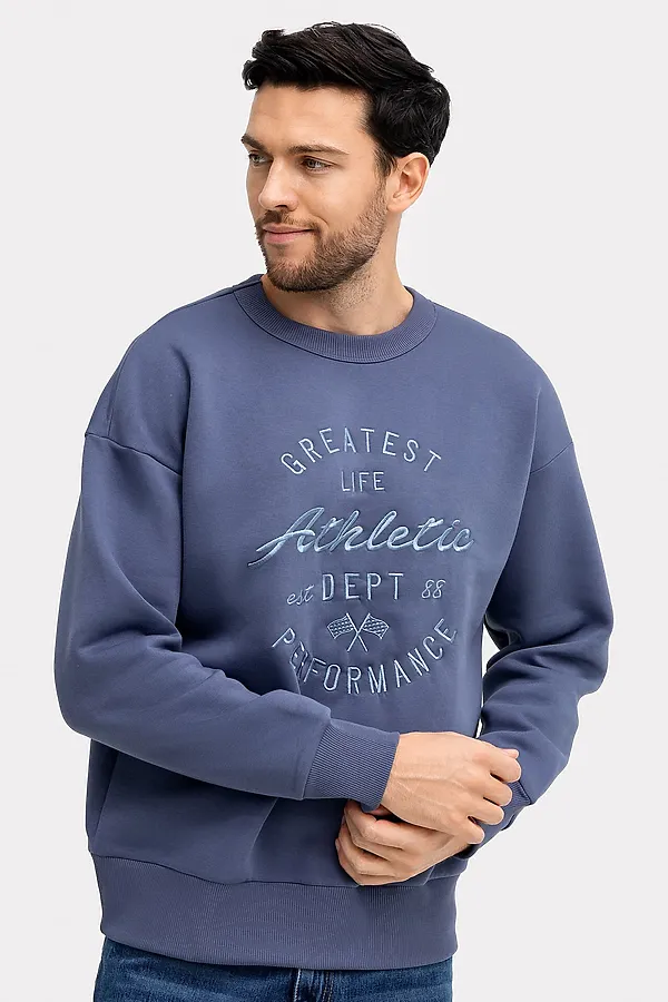 Свитшот MARK FORMELLE, серо -синий - фото 1