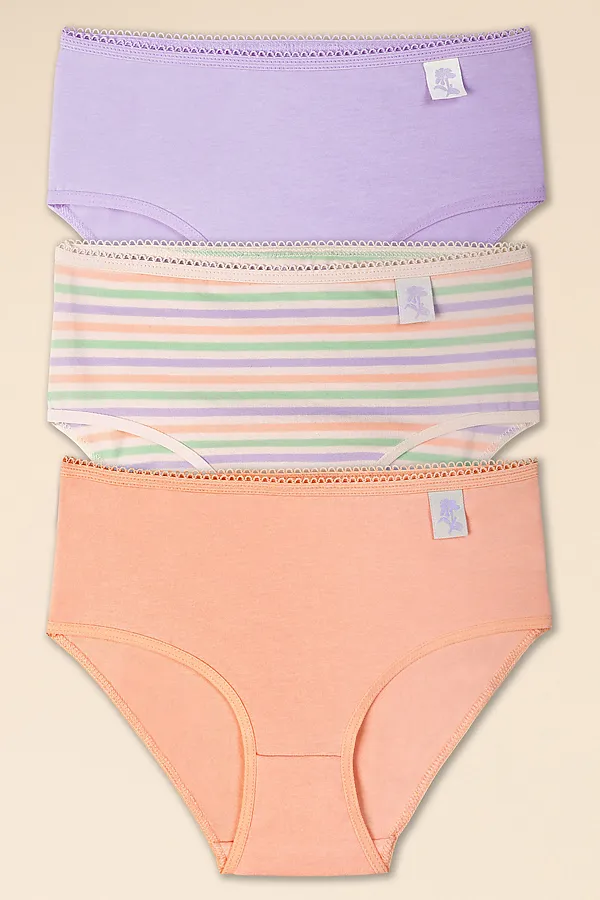 Трусы, 3 шт. PELICAN, лаванда/персиковый/персиковый - фото 1