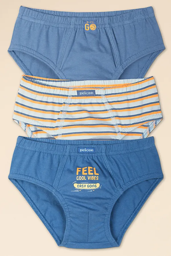 Трусы, 3 шт. PELICAN, джинс/джинс/голубой - фото 1