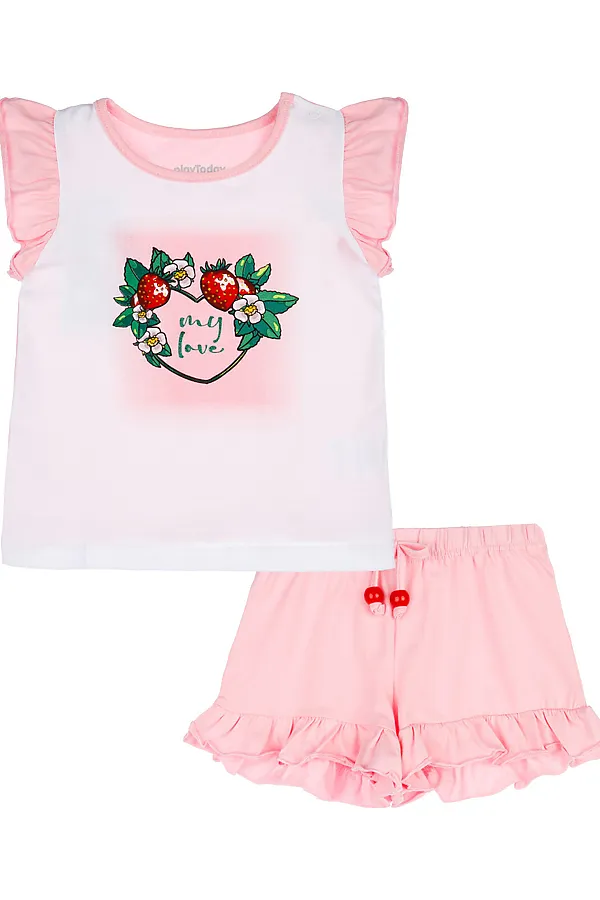 Костюм PLAYTODAY, розовый,белый,разноцветный - фото 1