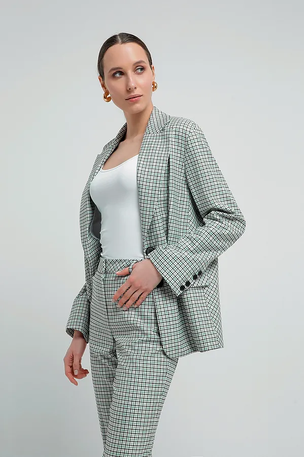 Жакет POMPA, серо-бирюзовый - фото 1