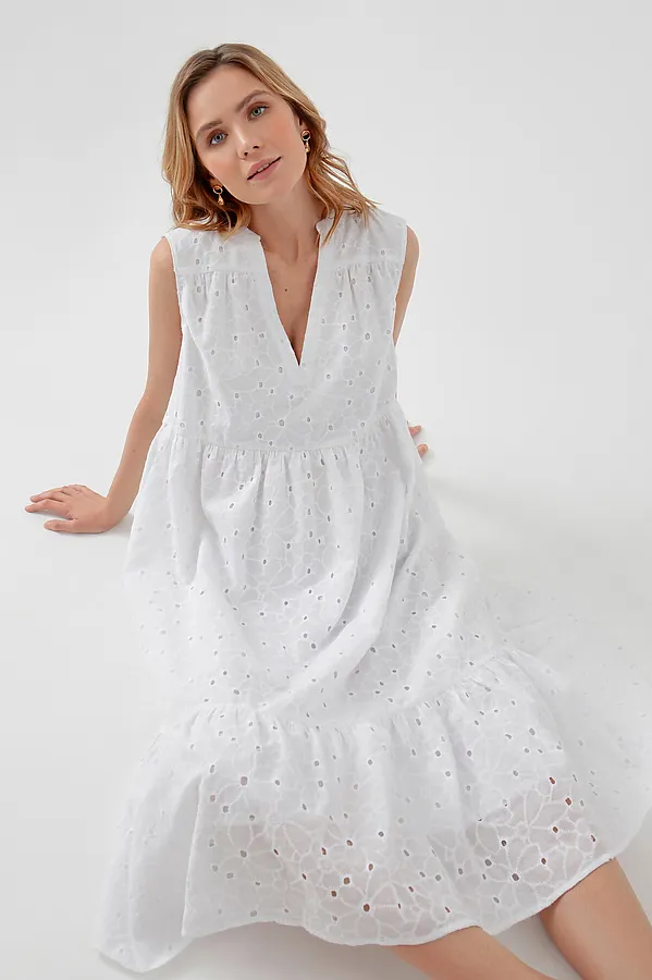 Платье POMPA, белый - фото 1