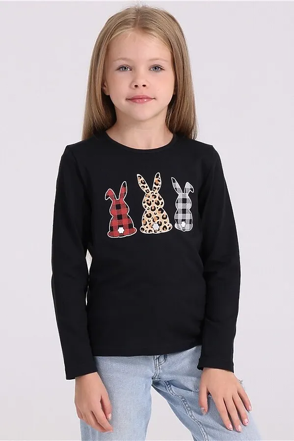 Лонгслив  АПРЕЛЬ, черный - фото 1