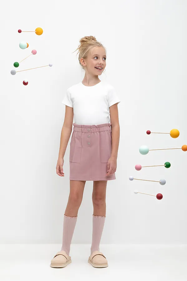 Юбка CROCKID, серая пудра к445 - фото 1