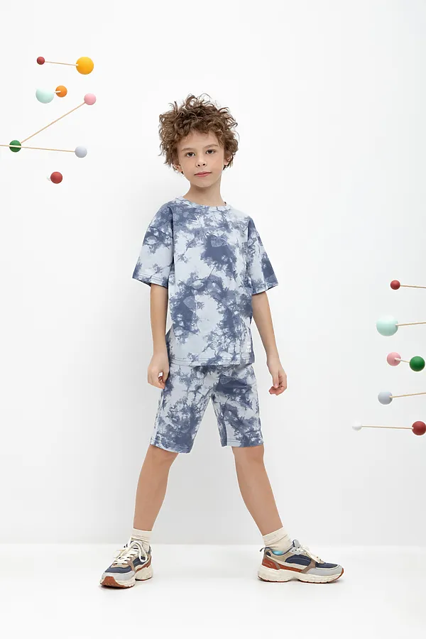 Шорты  CROCKID, серый рассвет,тай-дай к468 - фото 1