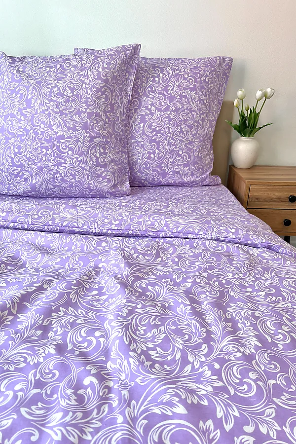 КПБ Завиток бязь НАТАЛИ, сиреневый - фото 1