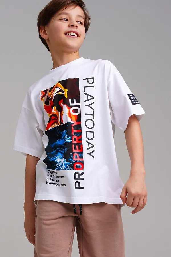 Футболка PLAYTODAY, белый,разноцветный - фото 1