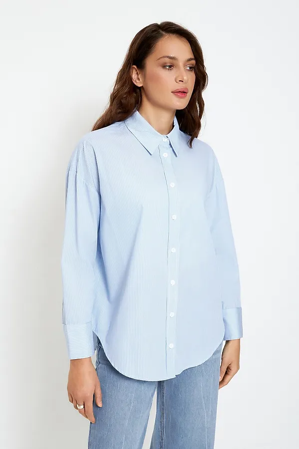 Блуза CONCEPT CLUB, голубая полоска - фото 1