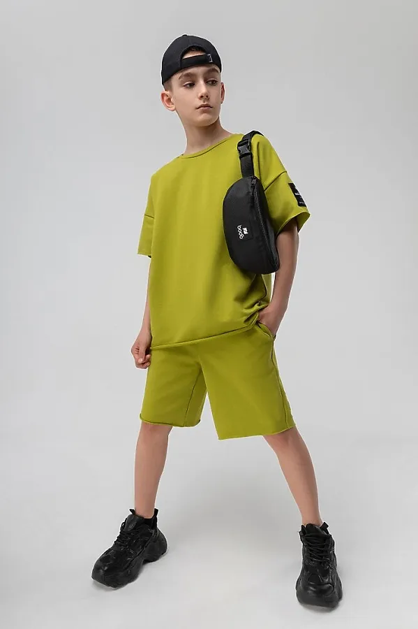 Костюм (Футболка+Шорты) BODO, оливковый - фото 1