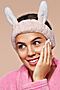 Косметическая повязка "Плюшевый кролик" КРАСНАЯ ЖАРА (Бледно-розовый, белый) 214040 #196718