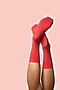 Носки высокие женские носки цветные носки "Красочная дружба" КРАСНАЯ ЖАРА (Светло-коралловый) 295228 #273843