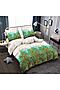 Комплект постельного белья 1,5-спальный AMORE MIO (Бирюзовый/зеленый/серый) 25081 #287212
