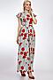 Платье TUTACHI (Белый/Горох/Цветы) 4424 #51041