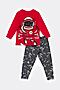 Пижама MARK FORMELLE (Красный +космонавты на сером) 21-10547ПП-2 #666401