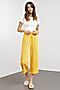 Комплект женский (футболка, бриджи) MARK FORMELLE (Молочный +орнамент на желтом) 21-12276ПП-14 #673984