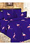 Комплект постельного белья Евро AMORE MIO (Темно-синий/розовый) 24647 #695321