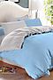 Комплект постельного белья 2-спальный AMORE MIO (Голубой/серый) 24912 #730234