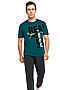 Костюм (футболка+брюки) CLEVER (Т.зелёный/меланж т.серый) MHP411222/2 #735587