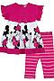 Комплект (Платье+Леггинсы) PLAYTODAY (Розовый,Белый) 12243027 #758173
