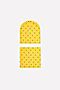 Комплект (Шапка+Шарф) CROCKID (Желтый,сердечки комплект) #776574