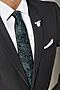 Галстук классический галстук мужской фактурный с принтом в деловом стиле "Элита" SIGNATURE (Черный, бирюзовый,) 300123 #783004