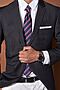 Галстук классический галстук мужской галстук в полоску в деловом стиле... SIGNATURE (Темно-синий, красный, белый,) 300138 #783940