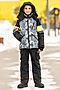 Комплект (Куртка+Брюки) BATIK (Принт/желтый неон/черный) 145-23з-1 #807355
