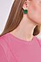 Серьги-гвоздики пусеты серьги в абстрактном стиле модные серьги "Англет" MERSADA (Зеленый,) 305838 #815797