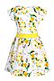 Платье АПРЕЛЬ (Одуванчики на белом+желтый6) #838057