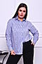 Рубашка LenaLineN арт. 02-001-22 НАТАЛИ (Синяя полоска/зонтик) 33198 #874837