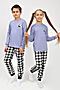 Детская пижама с брюками 91239 детская (джемпер, брюки) НАТАЛИ (Голубой/черная клетка) 39780 #885621