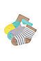 Носки детские набор 3 пары BOSSA NOVA (Разноцветный/серый/полоска) 43100-Б #902164
