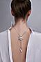 Колье цепочка ожерелье женское украшение на шею колье-галстук с жемчугом и... MERSADA (Серебристый, белый,) 305862 #902515