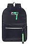 Рюкзак MERLIN ACROSS (Черно-зеленый) G707 #911782