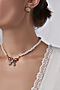 Ожерелье-чокер с крупной подвеской-бабочкой чокер из жемчужных бусин... MERSADA (Золотистый, белый, розовый,) 311039 #925953
