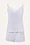 Пижама DESEO (Светло-серый меланж-белый) #955821