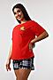 Пижама с шортами 88043 НАТАЛИ (Красный) 44365 #957186
