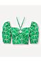 Блузка INCITY (Бело-зеленый) #962888