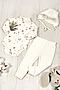Детская костюм ясельный боди, штаны, чепчик рубчик арт. КТ-РУБ НАТАЛИ (Осенний букетик водолазка) 47173 #978538