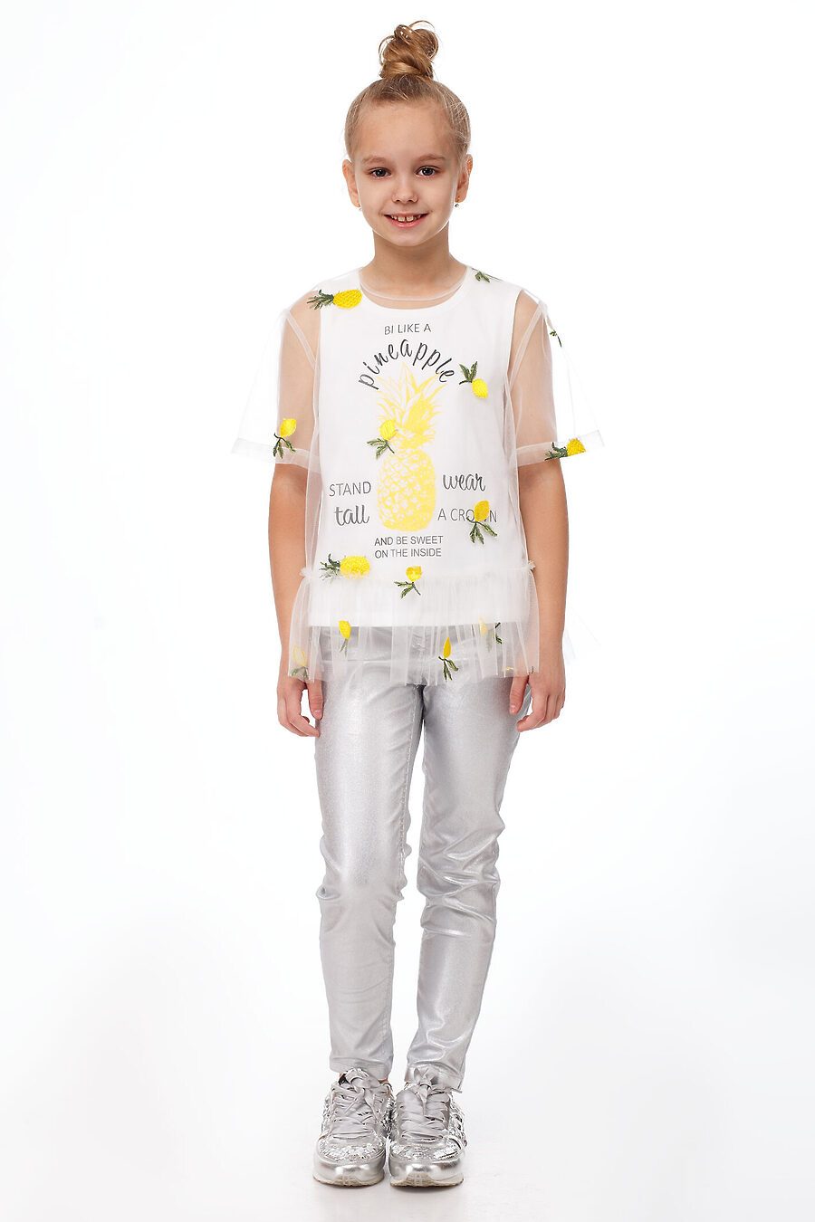 Комплект (Блуза+Топ) для девочек PANDA 664701 купить оптом от производителя. Совместная покупка детской одежды в OptMoyo